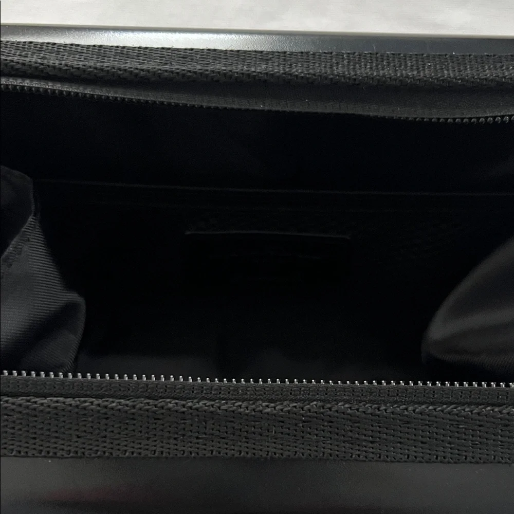 Salvatore Ferragamo Glossy Black Ridged Hard Case